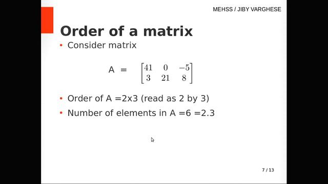 Matrices-1 Mathematics|rows& columns|Element|order|Part 1|Higher Secondary|Class12|NCERT|calculatio смотреть онлайн