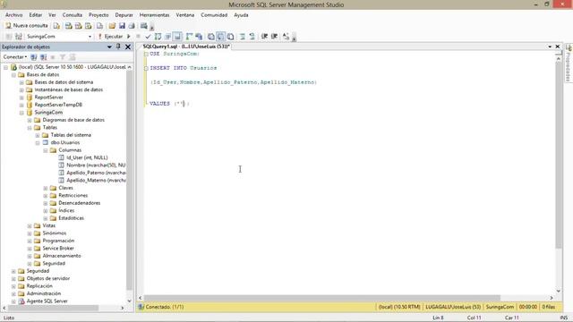 Insert o Insertar datos en una Tabla en SQL SERVER смотреть онлайн
