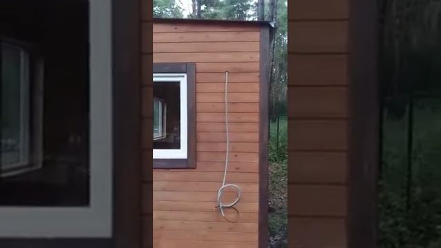 Деревянная бытовка 2.35м х 6м внешняя отделка смотреть онлайн