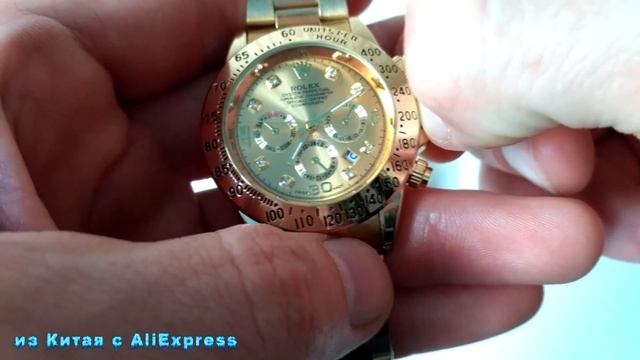 Подробный обзор часы ROLEX Daytona Cosmograph из Китая с AliExpress смотреть онлайн