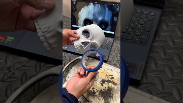 Ghost Mask Paint Tutorial #ghost #modernwarfare2 #cosplay смотреть онлайн