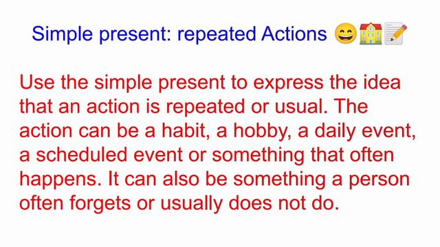 Simple present: repeated actions смотреть онлайн