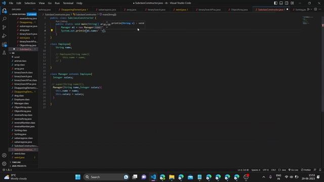 Constructor of Subclass use of super constructor JAVA CORE смотреть онлайн