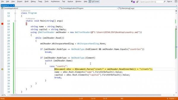 Read a XML File C#, Reading XML with XmlReader, Parse an XML file, read Data from Xml file in c#