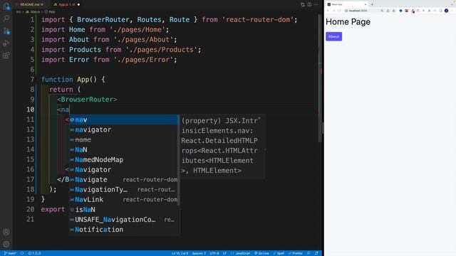 React Router 6 - Navbar смотреть онлайн