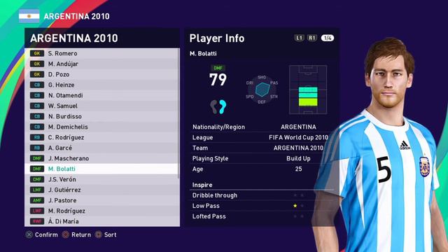 eFootball PES 2021 SEASON UPDATE ARGENTINA MUNDIAL 2010 PS4 смотреть онлайн