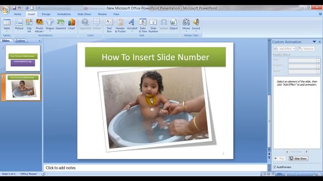 Insert A Slide Number In PowerPoint Presentation смотреть онлайн