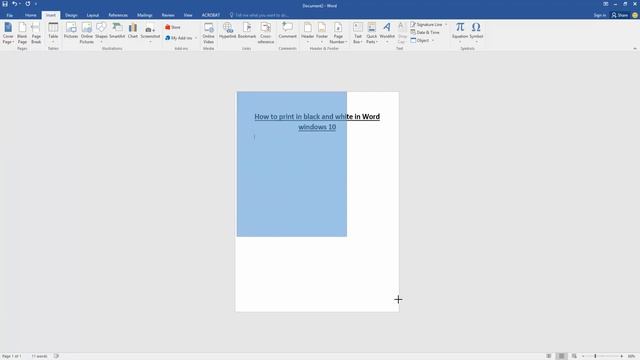 How to print in black and white in Word windows 10 смотреть онлайн