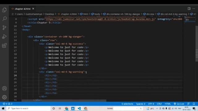 chapter - 4 bootstrap 5 @Justforcode смотреть онлайн