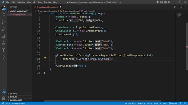 2.2.6 Group Layout | Layout Management | GUI with Swing | Advanced Java Programming смотреть онлайн