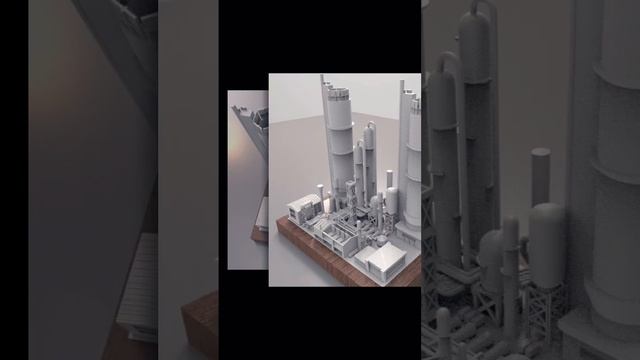 3D modelling of a fertilizer manufacturing plant #3d смотреть онлайн
