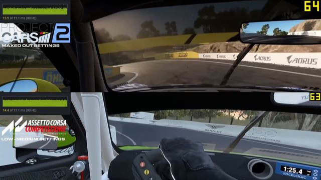 VR PERFORMANCE COMPARISON - Project Cars 2 vs. Assetto Corsa Competizione смотреть онлайн