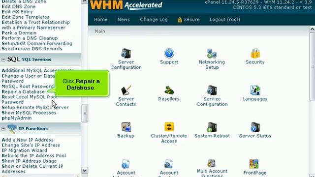 How to repair a MySQL database in WHM смотреть онлайн