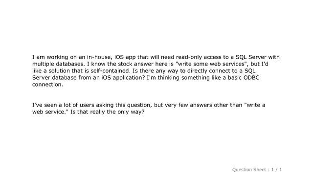 iOS : Query SQL Server Database from native iOS Application смотреть онлайн