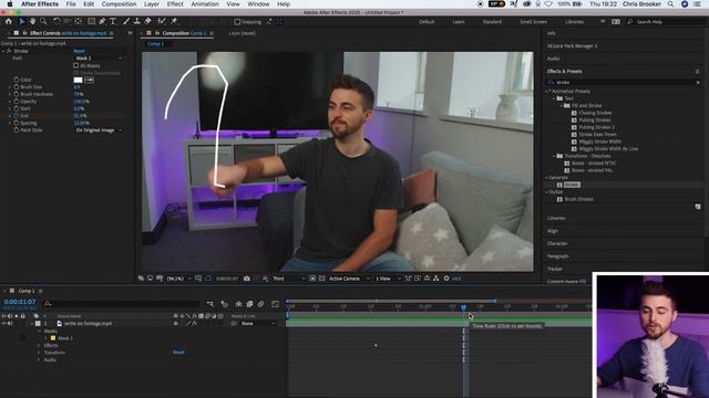 Draw On Effect - After Effects Tutorial смотреть онлайн