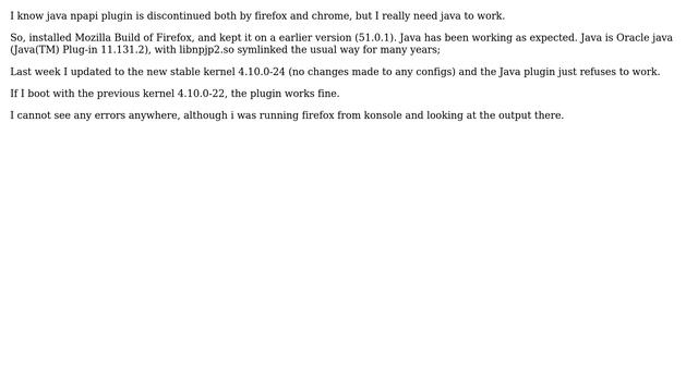 Ubuntu: Java Plugin crashes on the latest kernel смотреть онлайн