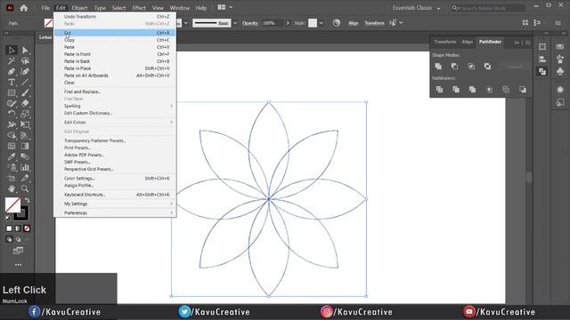 How to Create a Flower(Lotus) Logo in Adobe Illustrator. смотреть онлайн