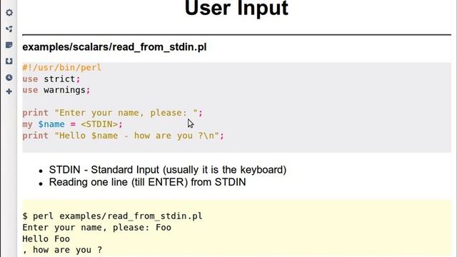 Beginner Perl Maven tutorial: 2.3 - Variable interpolation - User Input and Output - chomp смотреть онлайн
