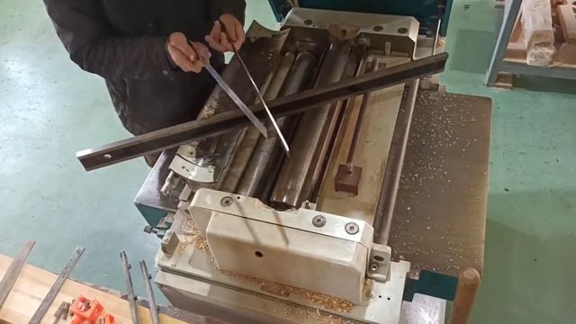 Выставление ножей на рейсмусе GRIGGIO PSA 630. смотреть онлайн