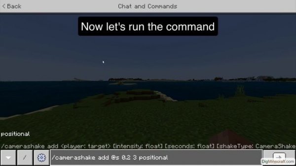How to use the /camerashake command in Minecraft Bedrock Edition