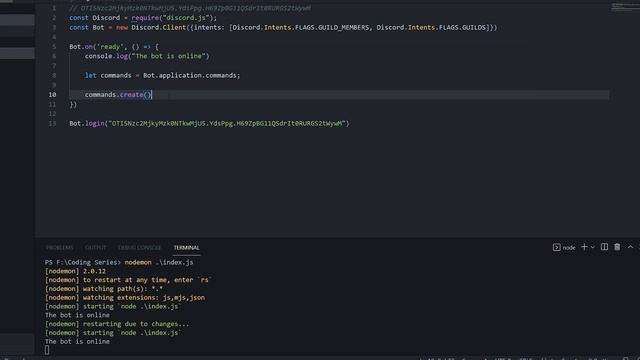 CODING A DISCORD BOT DISCORD.JS V13 | FIRST COMMAND смотреть онлайн