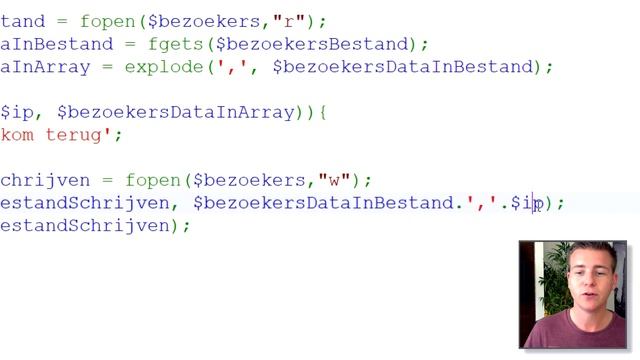Bezoekersteller PHP script - ZONDER database | PHP #28 [VERNIEWD] смотреть онлайн
