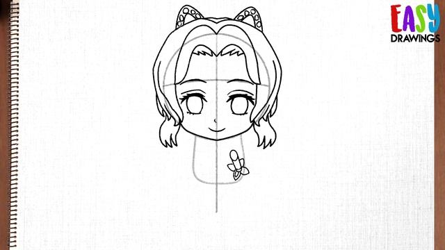 How to draw SHINOBU KOCHO step by step easy DEMON SLAYER смотреть онлайн