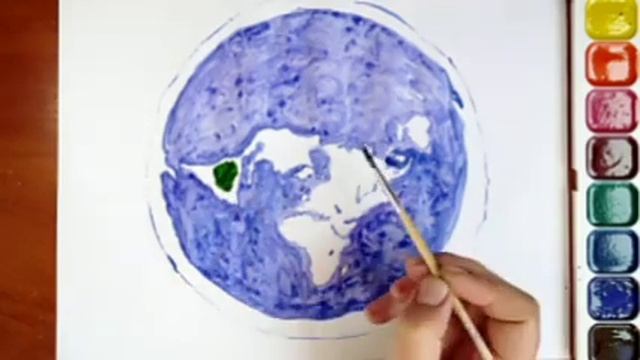 Как нарисовать карту Земли. How to draw the Earth смотреть онлайн