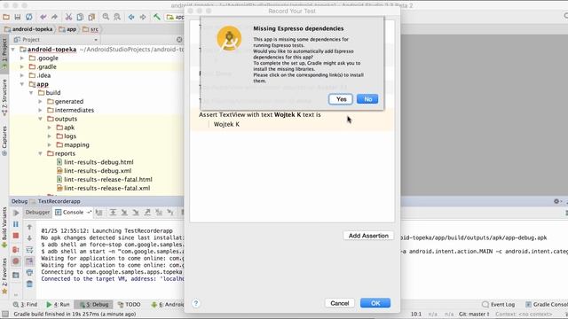 Create UI tests with Espresso Test Recorder смотреть онлайн