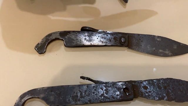 Казачьи складные ножи - бритвы 17-18 вв (Россия) «Копия» / Antique Cossack Folding Knives