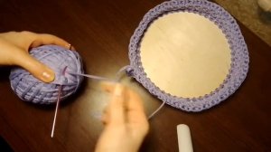 Вязание крючком шкатулки из полиэфирного шнура. Мастер-класс.