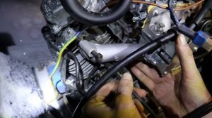 Установка двухкамерного карбюратора 27 л с, с коллектором на двигатель лифан 24 л с