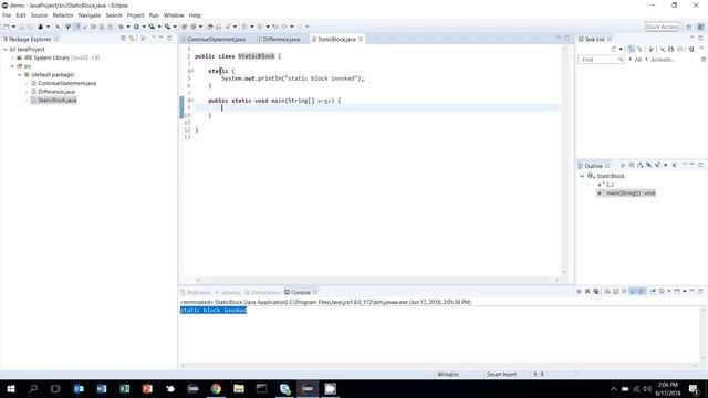 static block in Java смотреть онлайн