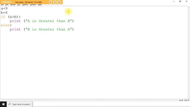Python Lesson 6 - Conditional Statement ( if, else, nested if) смотреть онлайн