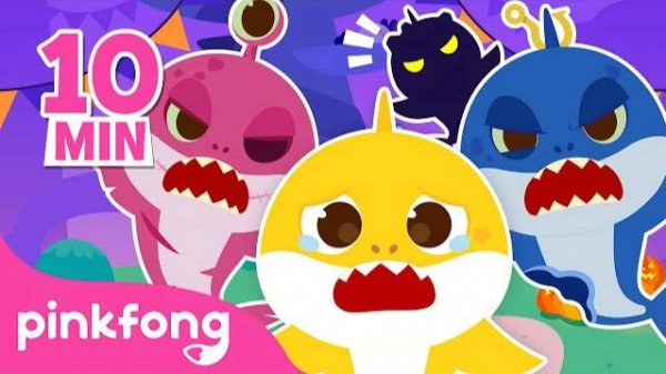 Zombie Shark Family Hide and Seek | Halloween Cartoon & Song | Pinkfong Official