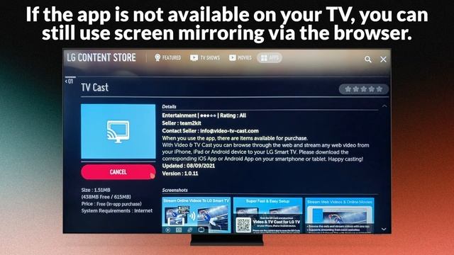 Use the Screen Mirroring App (iOS & Android) on LG TV, Smartphone & Tablet App to LG TV App смотреть онлайн