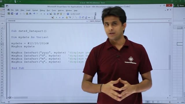 Excel VBA - Date Part смотреть онлайн