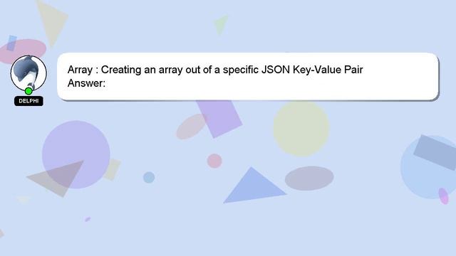 Array : Creating an array out of a specific JSON Key-Value Pair смотреть онлайн