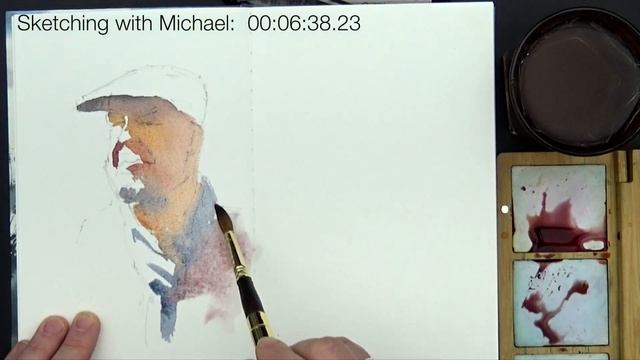 #74 Portrait in Sketchbook (Watercolor Portrait Tutorial) смотреть онлайн