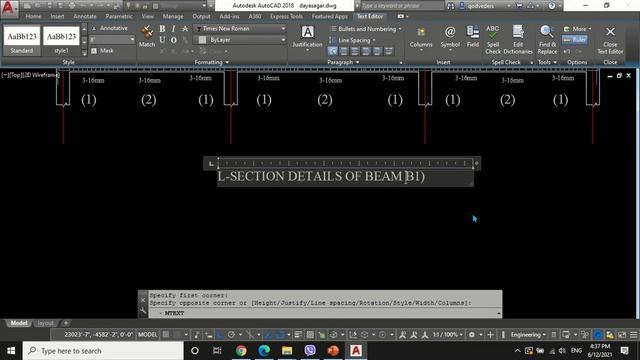 Beam Detailing in AutoCAD || L-section & Cross-Section of Beam || Complete Tutorial in English смотреть онлайн