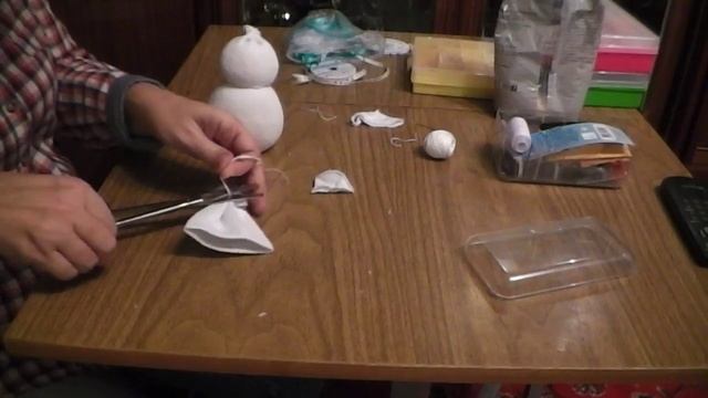 Мастер класс)).Новогодние поделки. Снеговик под ёлку))) смотреть онлайн