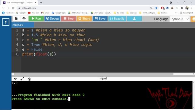 Chuyển đổi kiểu dữ liệu như thế nào trong Python? [Tin học 11 - Bài 4] смотреть онлайн
