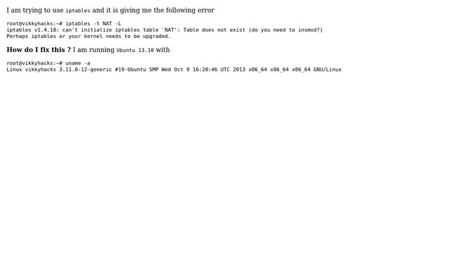 iptables gives me the error "can't initialize iptables NAT" (2 Solutions!!) смотреть онлайн