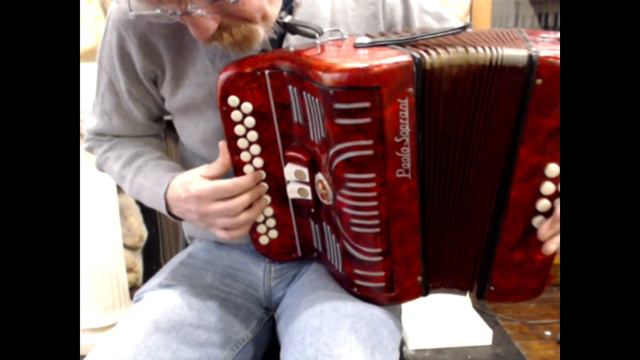 1517 - Red Paolo Soprani Diatonic Accordion BC LMMM 23 12 $2499 смотреть онлайн