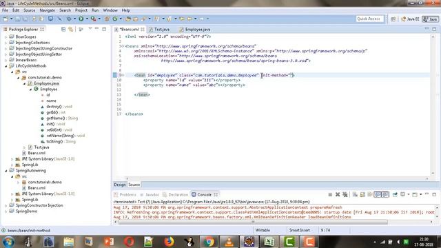 19. Spring Bean Life Cycle Using XML Configuration смотреть онлайн