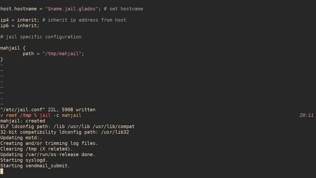 FreeBSD tutorial: Creating Jails смотреть онлайн