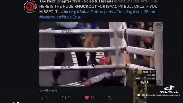 #boxingtwitter Isaac PITBULL Cruz 🇲🇽🔥🥊 KO v Ramirez 😱 смотреть онлайн