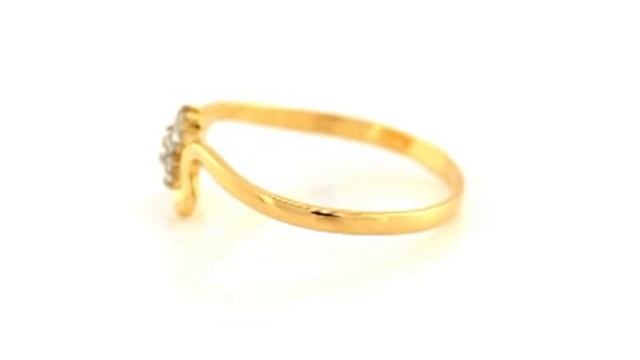 Золотое кольцо с фианитами "Стильная" ТК6018 смотреть онлайн