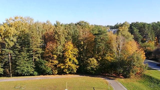 Вид осенний из окна 7 этажа Висагинас Литва. 2021 10 08 смотреть онлайн