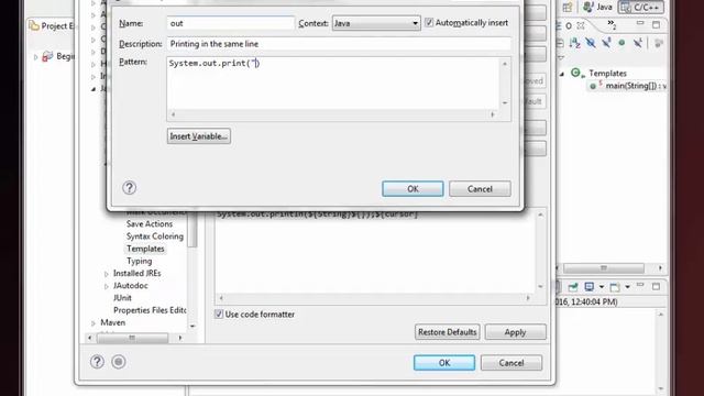 How to add a custom template in Eclipse смотреть онлайн